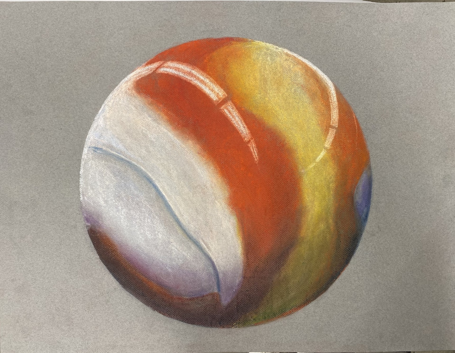 Marble - Drawn from sight using oil pastels. [18 x 25 in.]
