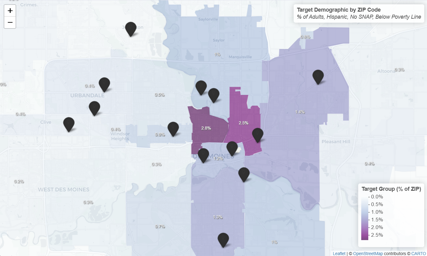 DMARC Zip Code Density Map