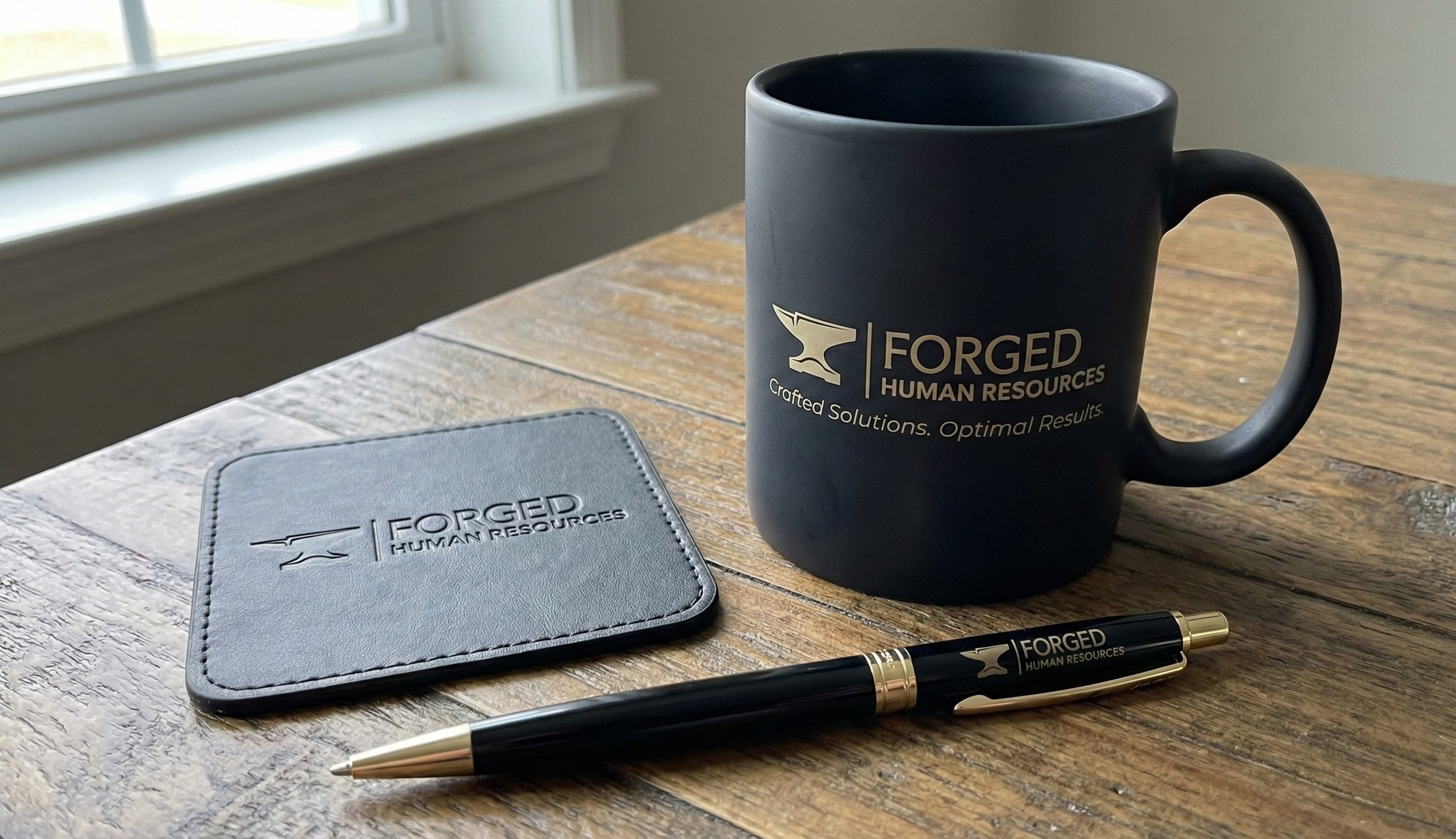 Merchandise application demonstrating the logo's versatility.